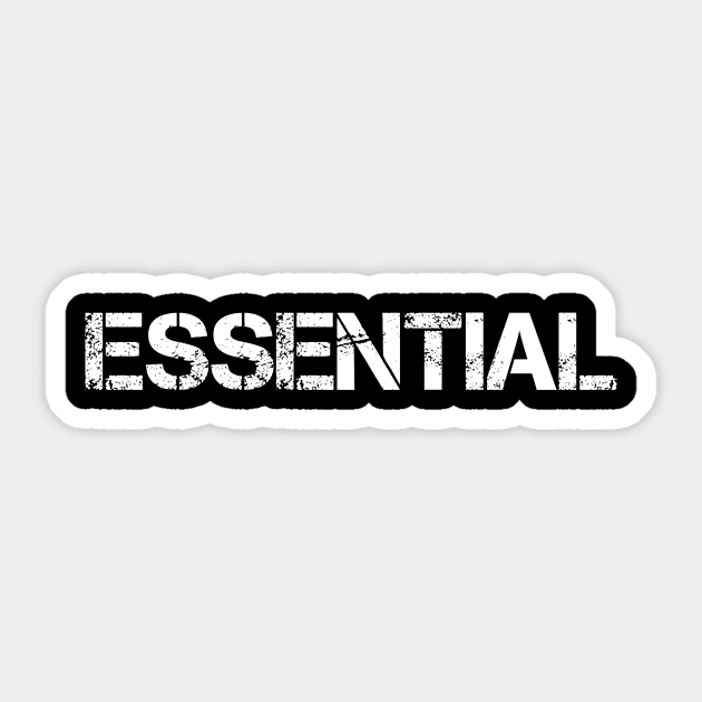 Essential Employee Sticker by BeDesignerWorld